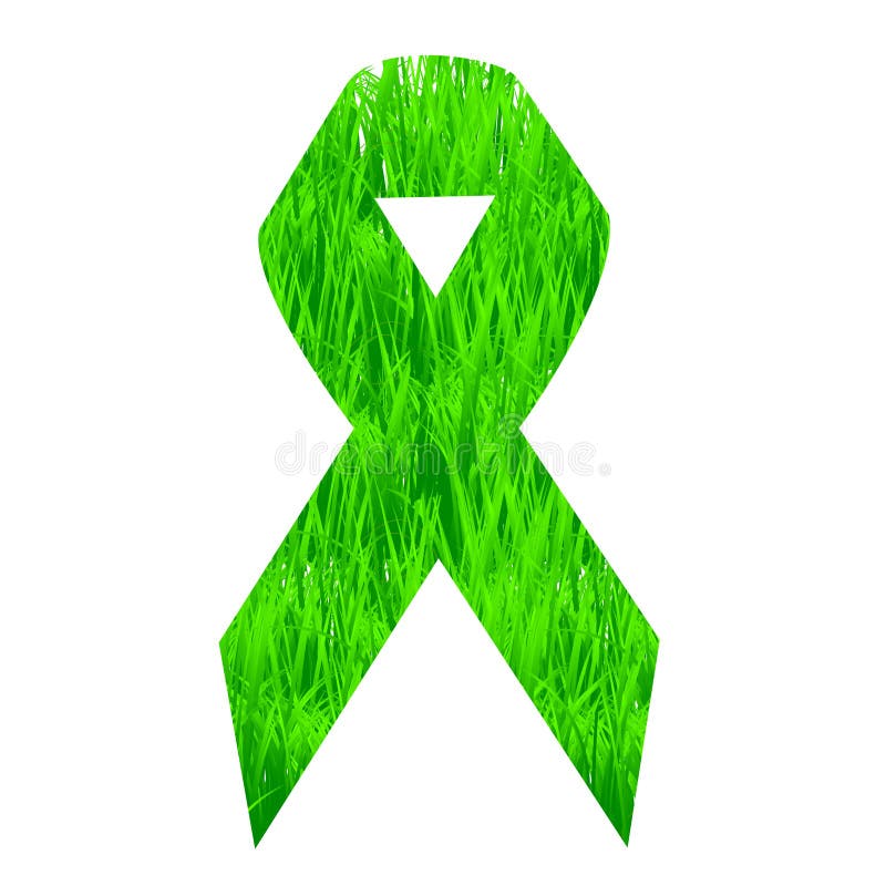 Support ribbon with grass royalty free illustration