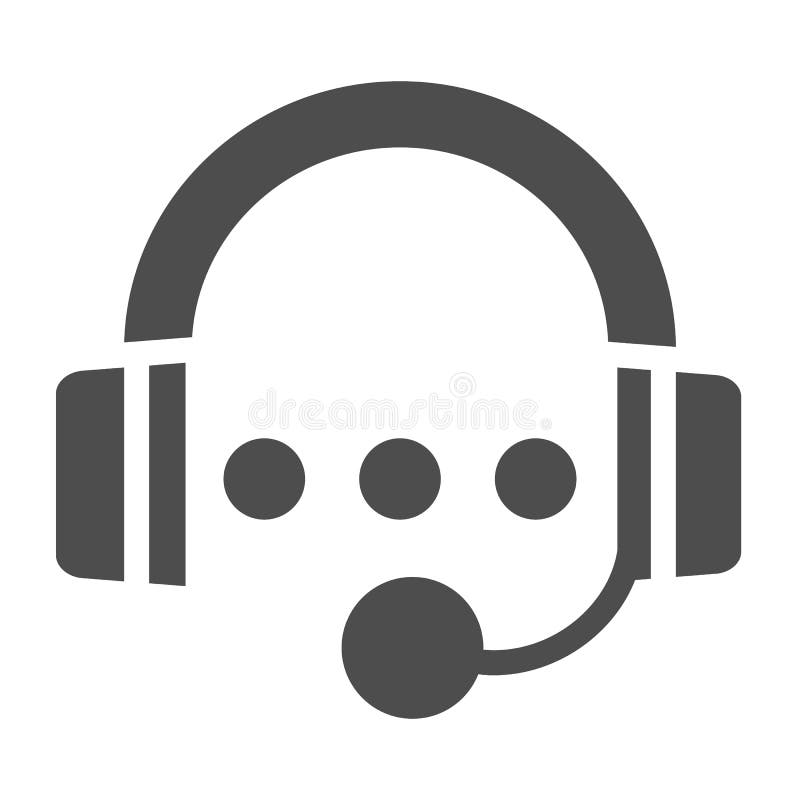 Support solid icon. call centre vector illustration isolated on white. Headset glyph style design, designed for web and app. Eps 10