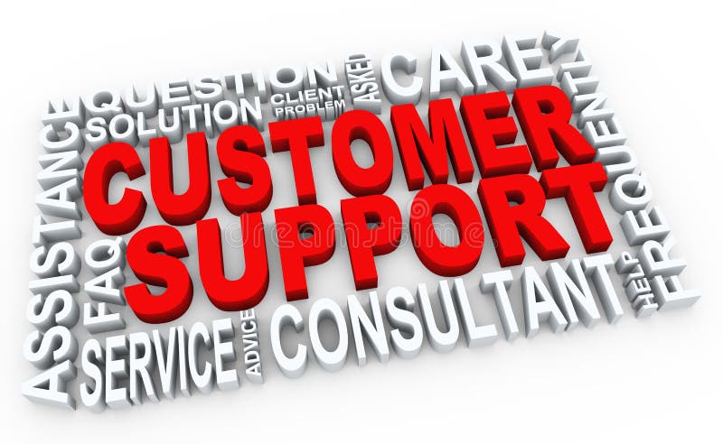 Support à la clientèle 3d illustration stock