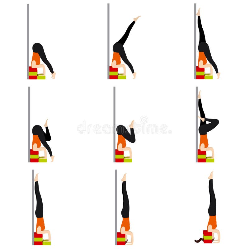 Supported Headstand Stock Illustrations 79 Supported Headstand Stock