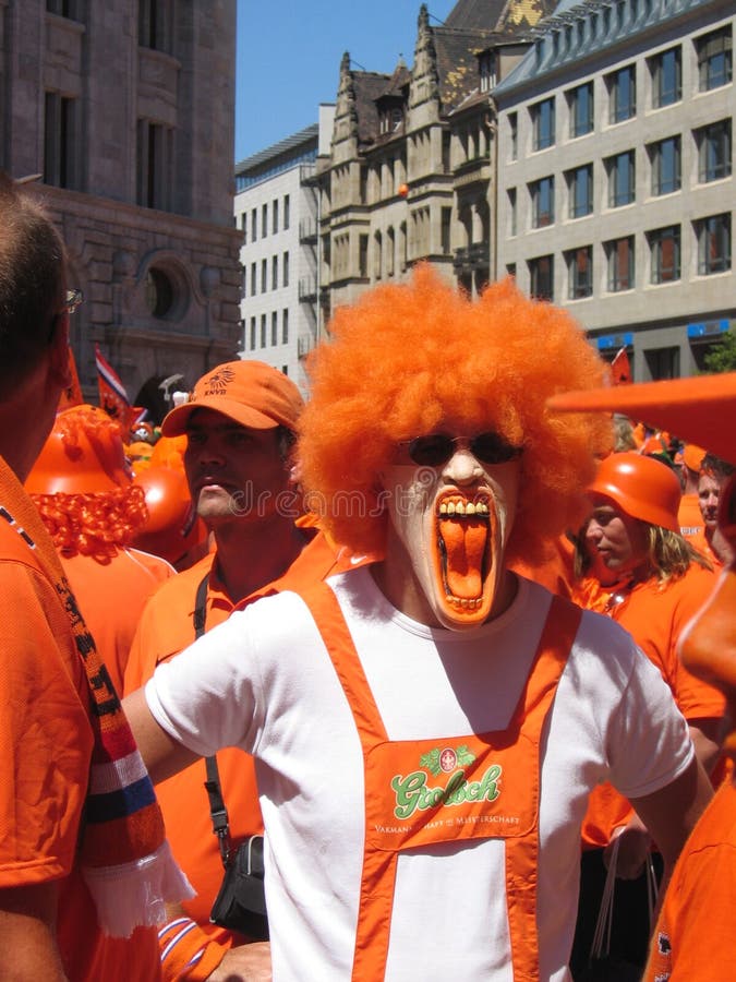Supporters of the Dutch National Football Team Editorial Stock Photo