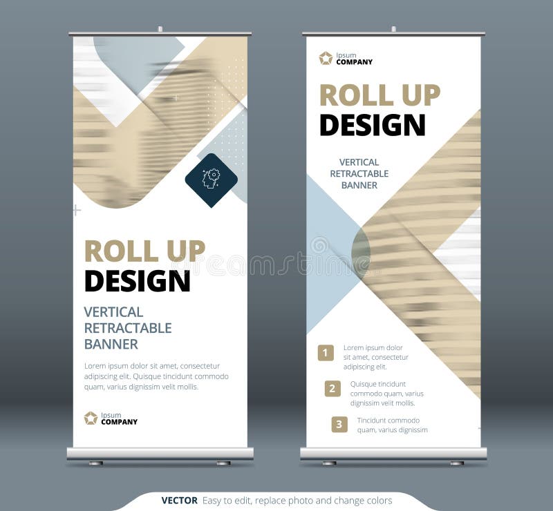 Supporto banner Banner Roll Up Business Concetto di presentazione Abstract moderno roll background Modello di rollup verticale illustrazione vettoriale Supporto banner Banner Roll Up Business Concetto di presentazione Abstract moderno roll background Modello di rollup verticale illustrazione vettoriale