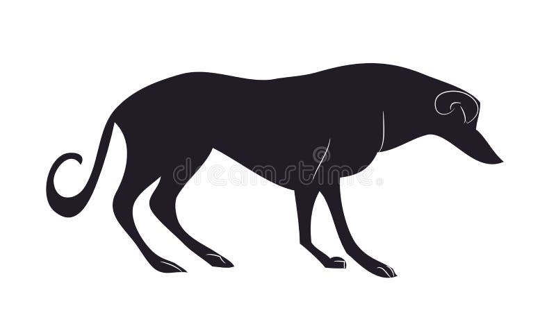 Supports de chien, silhouette, vecteur illustration stock Supports de chien, silhouette, vecteur illustration stock