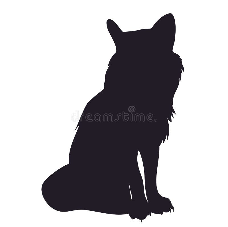 Supports de Fox, silhouette, vecteur illustration stock Supports de Fox, silhouette, vecteur illustration stock