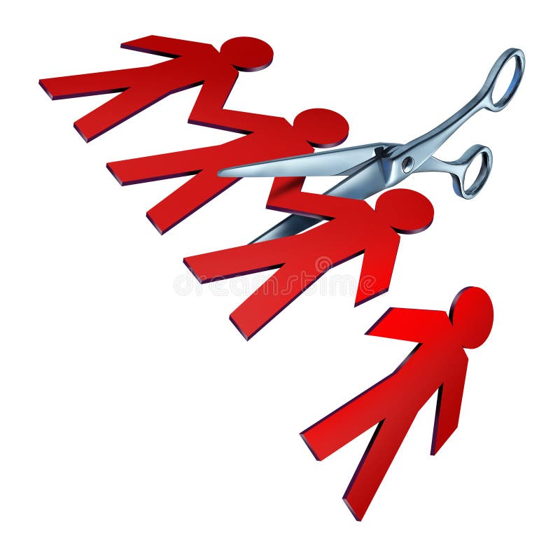 Suppressions d'emplois illustration stock Suppressions d'emplois illustration stock