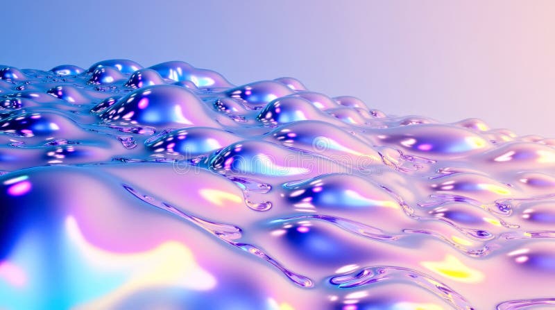 Suprafață irizentă abstractă cu textură ondulată metalică în nuanțe de pastel vector illustration
