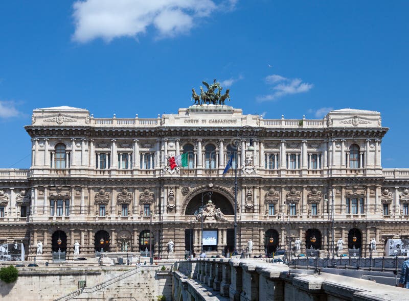 The Supreme Court of Cassation in Rome against the blue sky, Italy royalty free stock images