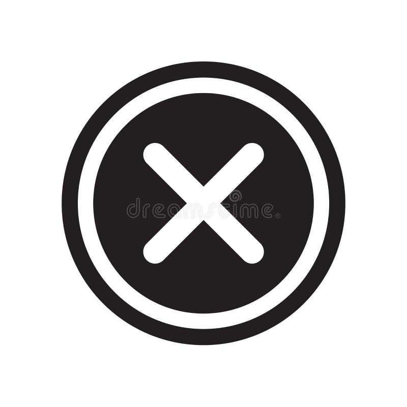 Suprima do vetor do ícone isolado no fundo branco, sinal da supressão ilustração do vetor