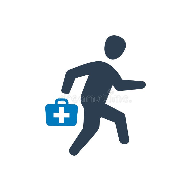 Sur l'icône de docteur d'appel illustration libre de droits Sur l'icône de docteur d'appel illustration libre de droits