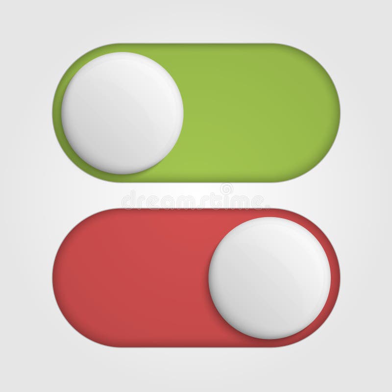 Sur outre de 3d commute des glisseurs avec la couleur rouge et verte illustration de vecteur Sur outre de 3d commute des glisseurs avec la couleur rouge et verte illustration de vecteur