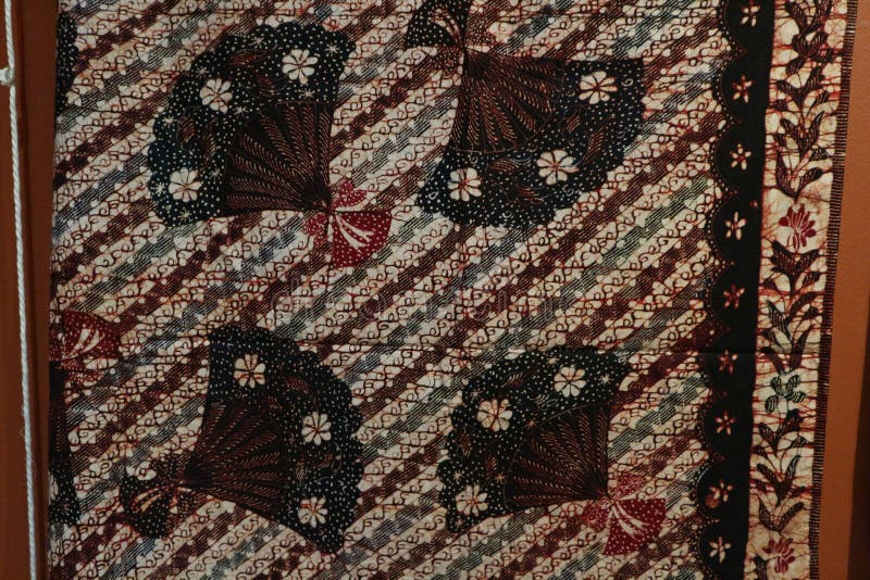 Surabaya, East Java, Indonesia. July 05 2019. Batik Indonesian: is a technique of wax-resist dyeing applied to whole cloth, or stock photography