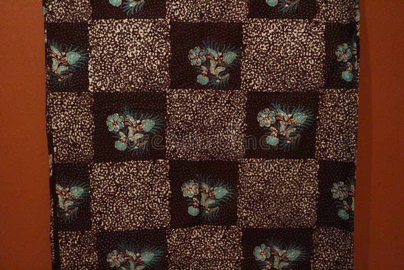 Surabaya, East Java, Indonesia. July 05 2019. Batik Indonesian: is a technique of wax-resist dyeing applied to whole cloth, or stock image