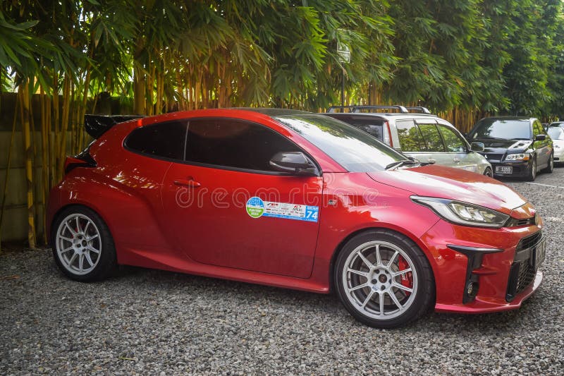 Red Toyota GR Yaris Parked in Jdm Run Car Meet Editorial Stock Photo ...