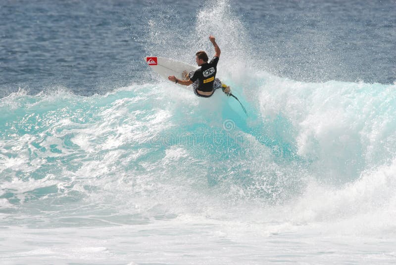 Championship Surfing Competition in Hawaii Editorial Stock Photo
