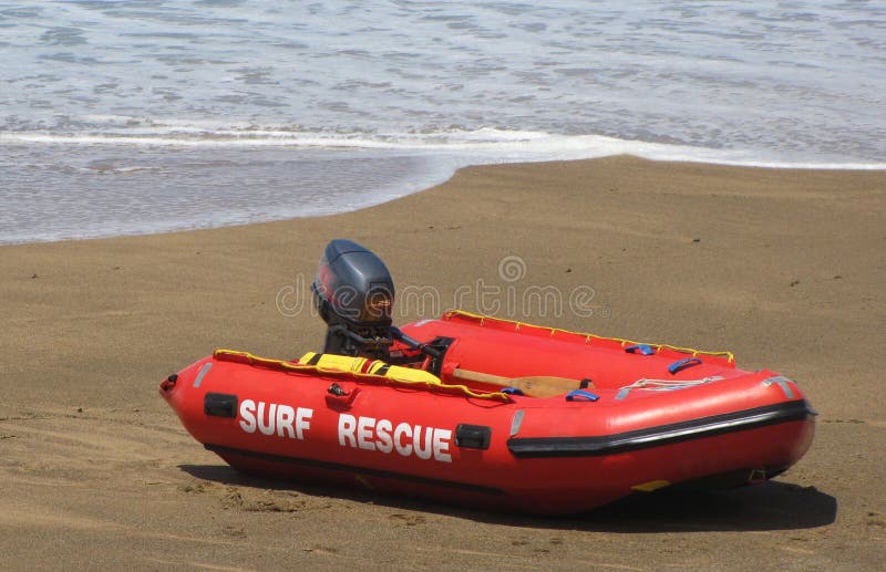 A Surf Rescue Boat on the Beach. Editorial Photography Image of life