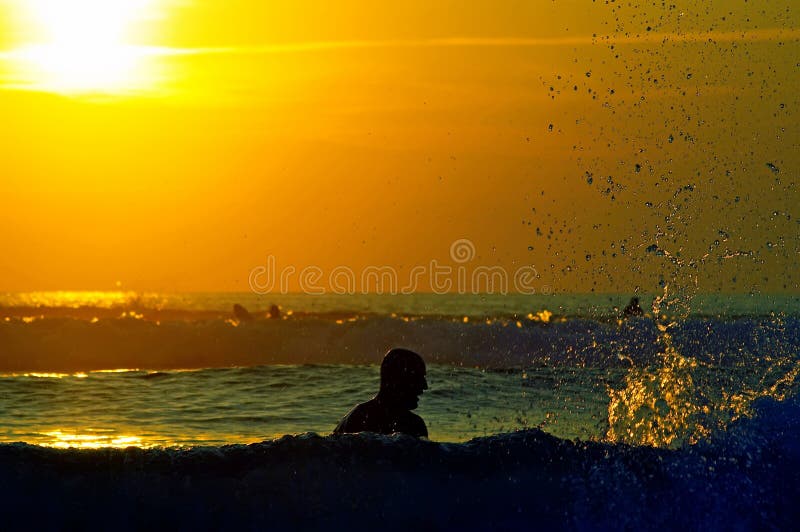 Surf At sunset