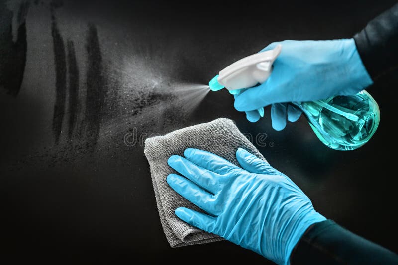 Surface cleaning disinfecting home with sanitizing antibacterial wipes protection against COVID-19 spreading wearing stock images Surface cleaning disinfecting home with sanitizing antibacterial wipes protection against COVID-19 spreading wearing stock images