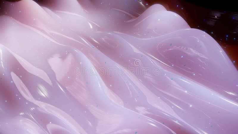 Surface 3d abstraite avec des étincelles lumineuses de belles vagues et le lait lumineux de rose dégradé. Les vagues s'exécutent s illustration stock