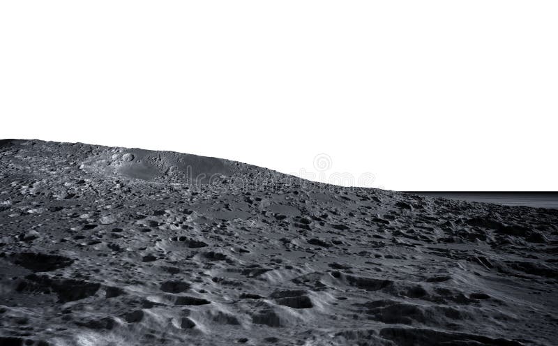Surface de lune La vue de l'espace de la terre de planète isolat rendu 3d