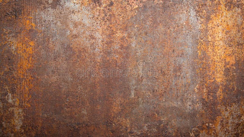 Textured surface with heavy rust and corrosion, displaying various shades of brown, orange, and gray. Rust shades illustrations