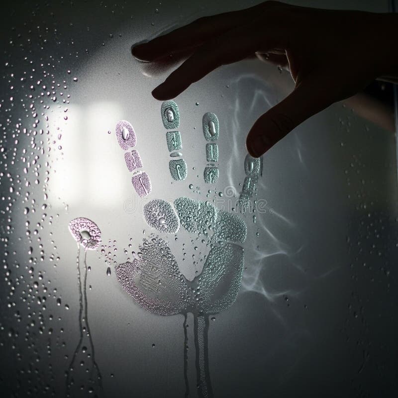 The surface. Light from the background illuminates the scene, casting royalty free illustration