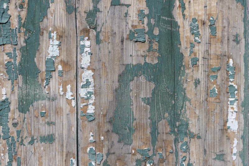 The Surface of Old Boards, Painted with Blue Paint, Peeled Off Stock