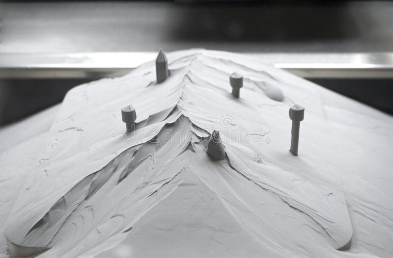 Surface with Printed Objects on Metal 3D Printer, Covered Metal Powder