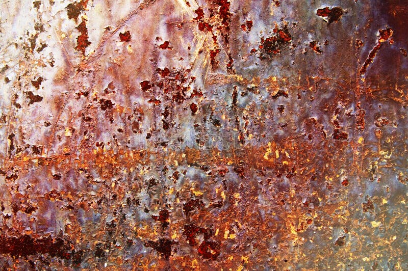 Surface of rusty steel sheet.