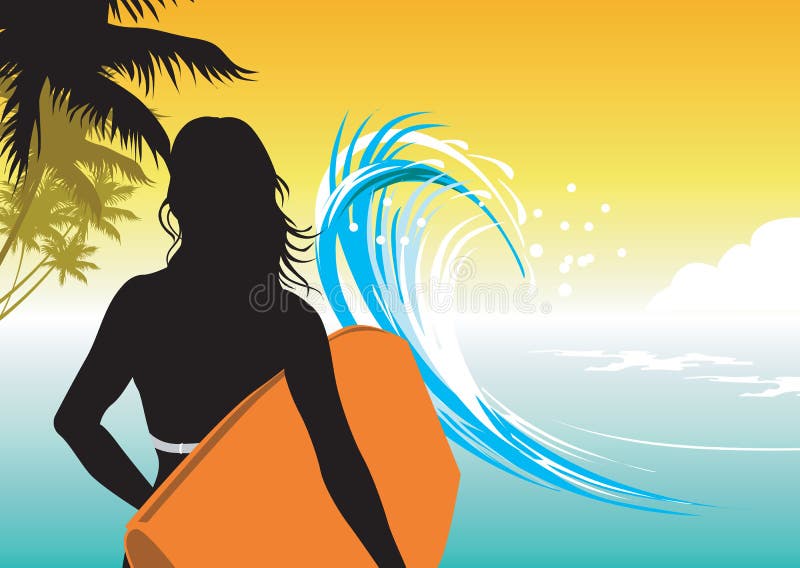 Surf ilustração do vetor