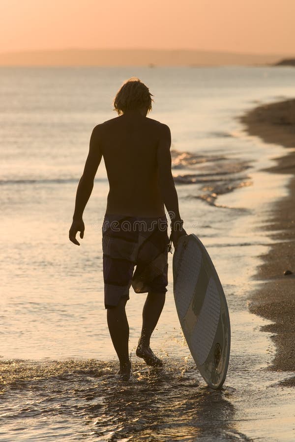 Surfista solitário foto de stock