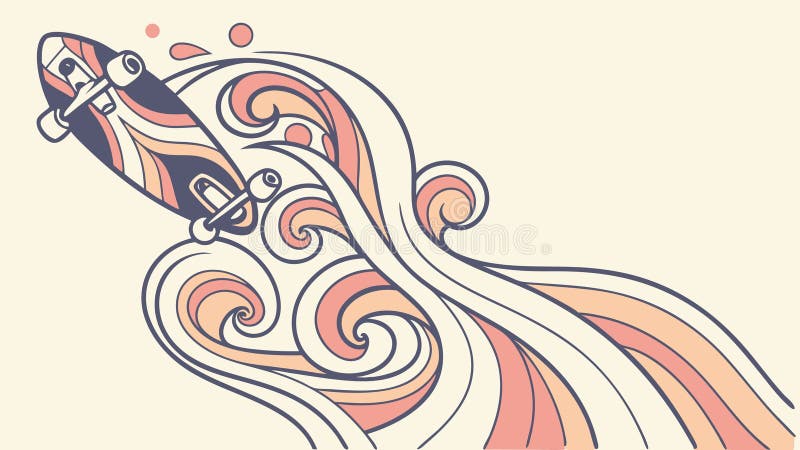 Surfen Sie auf Abstract Wave Vector Illustration Dynamic Sports Vektordesign Generative AI lizenzfreie abbildung