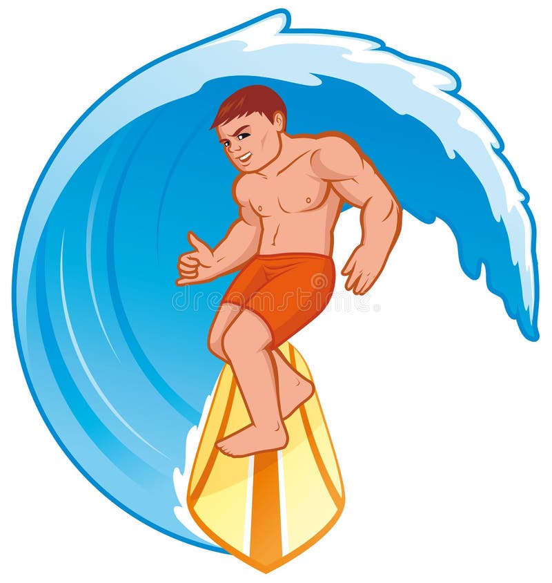 Surfer royalty free illustration