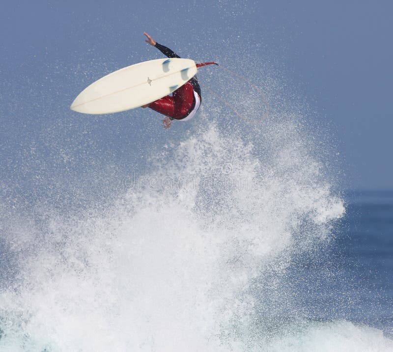 Surfer in the air