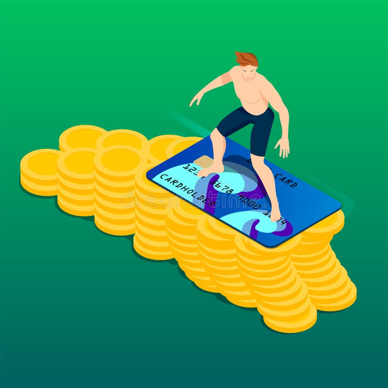 Surfer et une vague d'argent illustration de vecteur Surfer et une vague d'argent illustration de vecteur