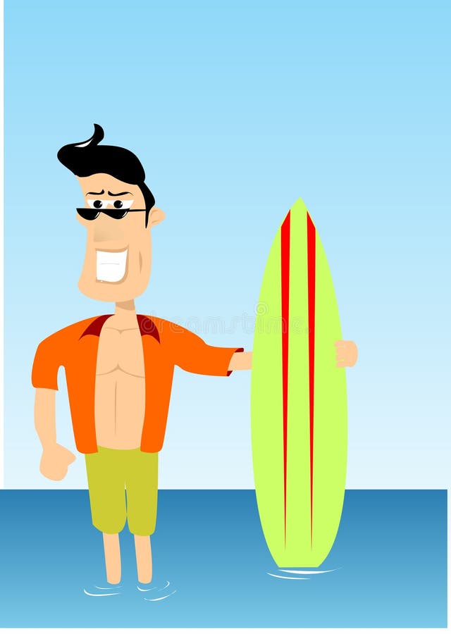 Surfer guy vector illustration Surfer guy vector illustration