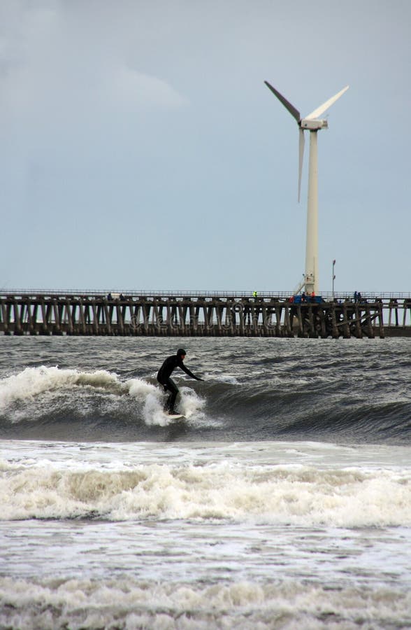 Surfer off Blyth beach