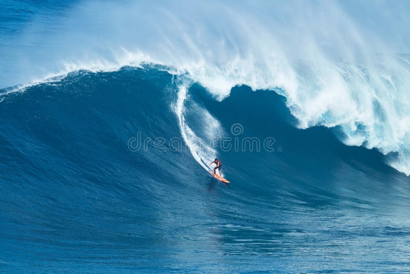 Surfer Rides GIant Wave at Jaws