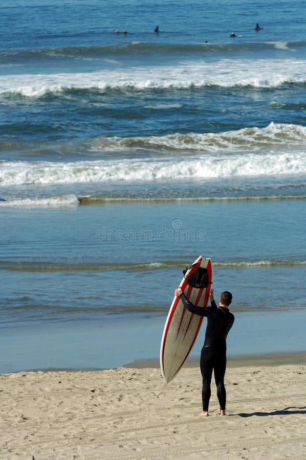 Surfer With Surfboard Picture. Image 2012799