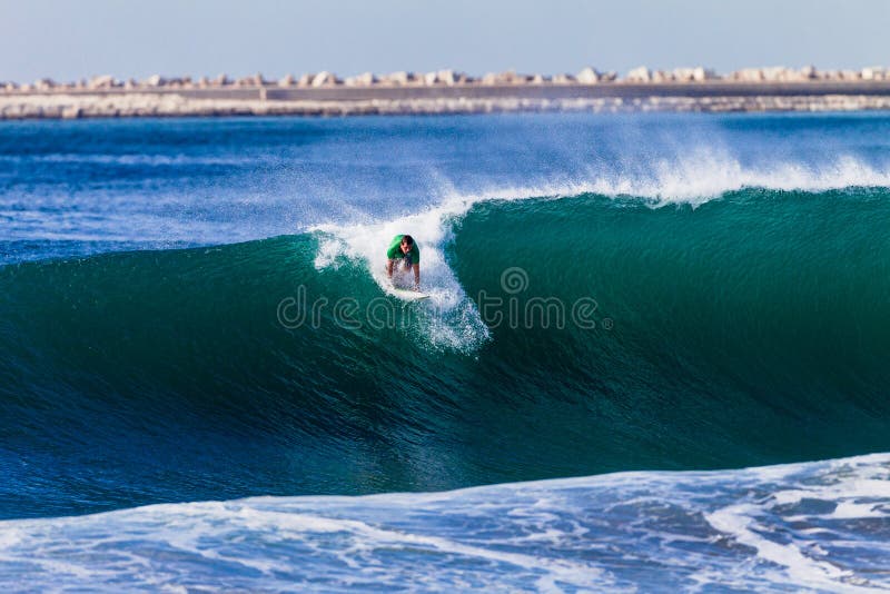 Surfing Take Off Wave stock photo. Image of hollow, ocean 33127224