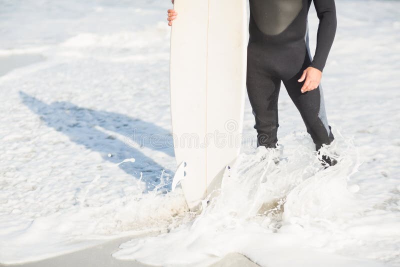 Surfers feet on the beach stock image. Image of carefree 68290791