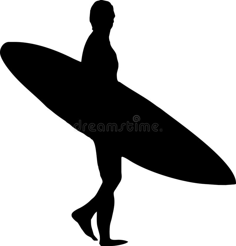 Surferschattenbild vektor abbildung