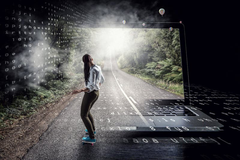 Surfing the Internet stock image Surfing the Internet stock image