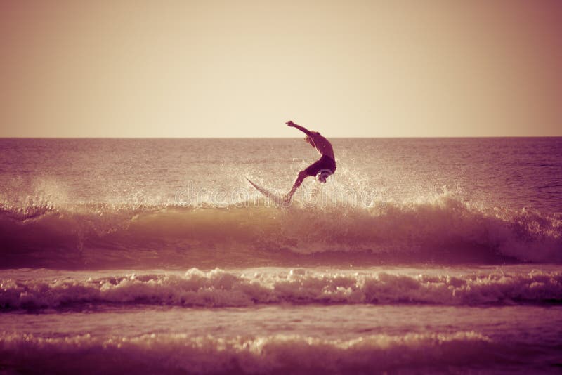 Surfing in the Morning editorial stock photo. Image of summer 55947018