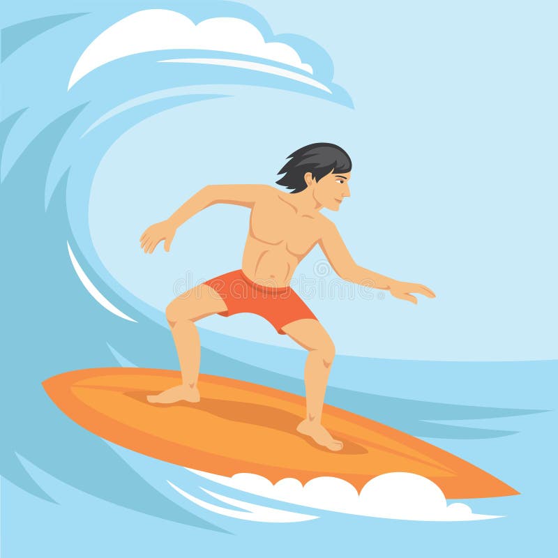 Surfing stock vector. Illustration of surf, ocean, active - 31491247