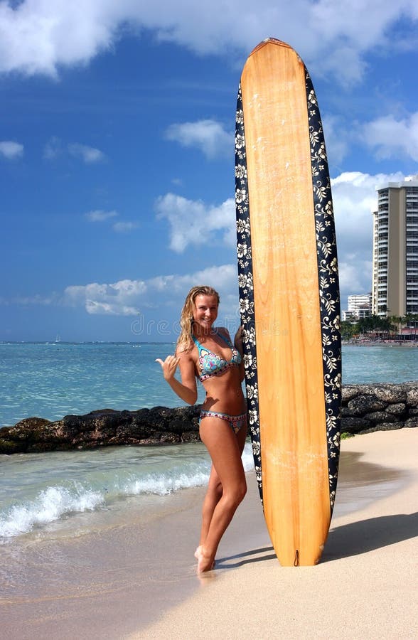 Surfing on waikiki