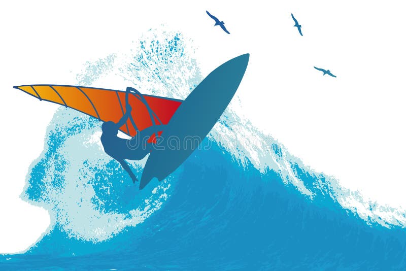 Surfista dell'onda royalty illustrazione gratis Surfista dell'onda royalty illustrazione gratis