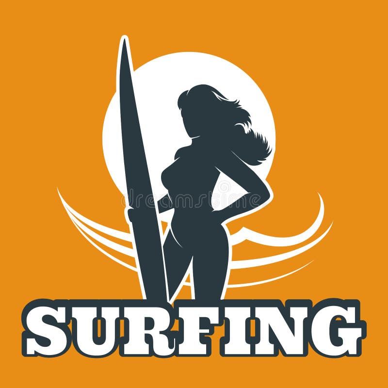 Surfować Kolorowego emblemat ilustracji Surfować Kolorowego emblemat ilustracji