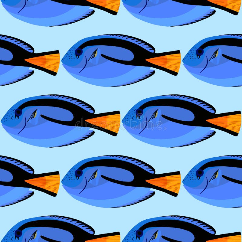 Paracanthurus Hepatus Blue Tang Doctor Fish, Surgeonfish Flag Tail  Surgeonfish Graphic Illustrations Pallet Surgeonfish Stock Illustration -  Illustration of reptile, yellow: 288417927