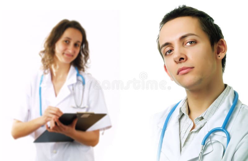Surgeon and nurse