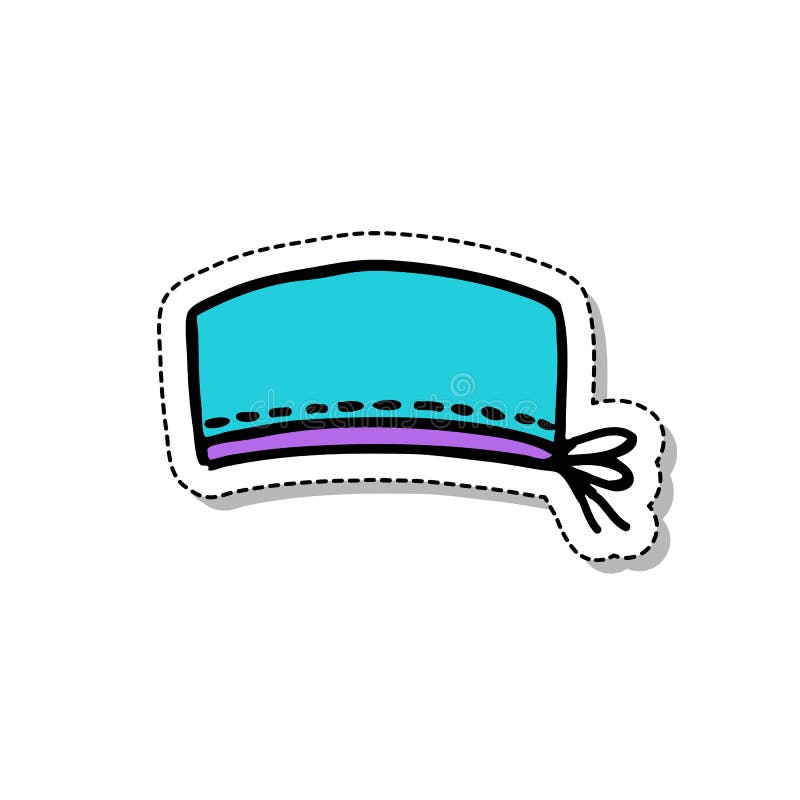 Surgical cap doodle icon stock illustration. Illustration of help